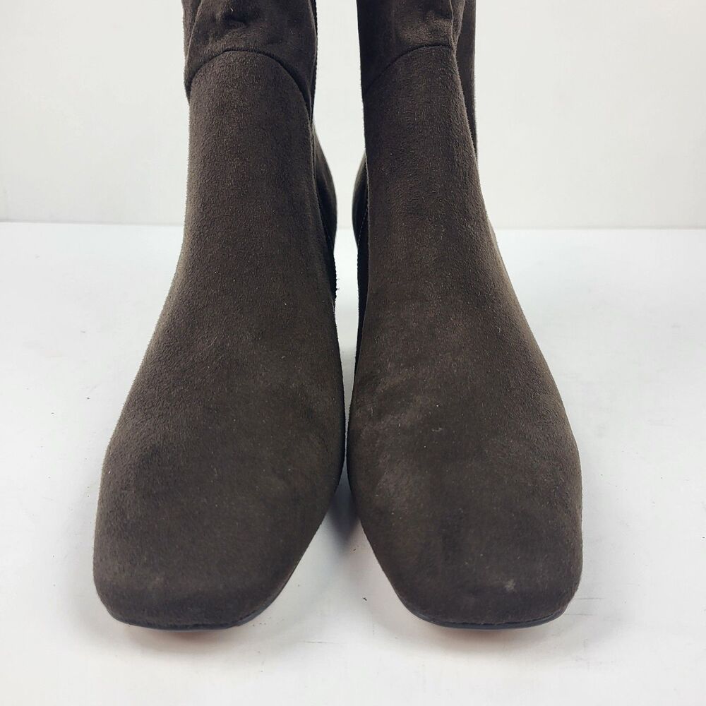 Nordstrom Rack Women's Bootie Naja Brown Square Toe Flared Block Heel Size 4.5M - Picture 8 of 12
